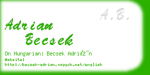 adrian becsek business card